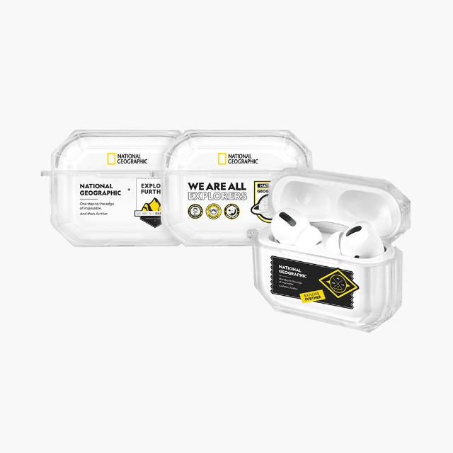 Nat Geo Airpods Pro/Airpods Pro2Crystal Bumper Wappen Case
