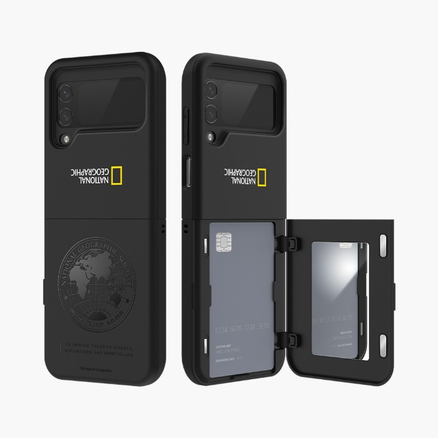 Nat Geo Magnetic Card Door  Bumper Case(Galaxy Z Flip Series)
