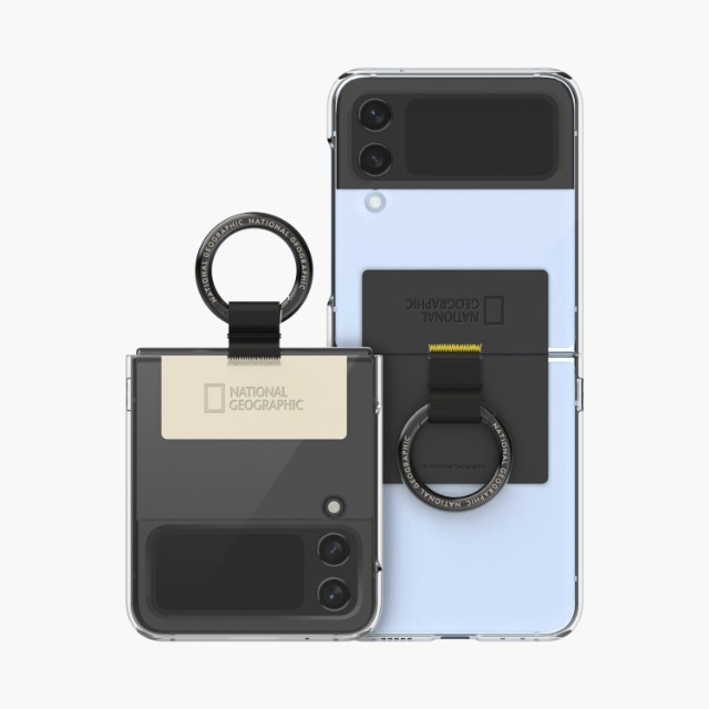 Nat Geo Ring Strap Crystal Slim Fit Case(Galaxy Z Flip3/4 Series)